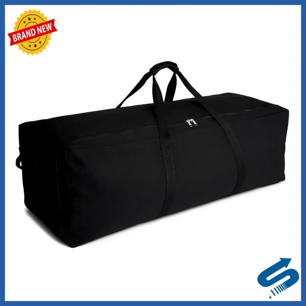 Heavy Duty Canvas Duffle Bag Large Capacity Travel Camping Sports Equipment